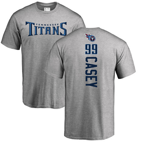 Tennessee Titans Men Ash Jurrell Casey Backer NFL Football #99 T Shirt->youth nfl jersey->Youth Jersey